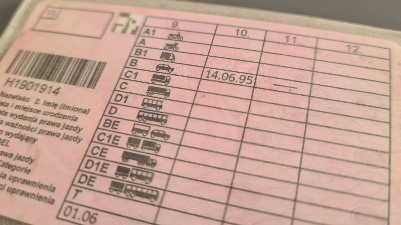 Tabela kategorie prawa jazdy bus