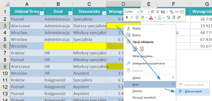 Zdjęcie Jak w prosty sposób usunąć niepotrzebne wiersze w Excelu i poprawić dane