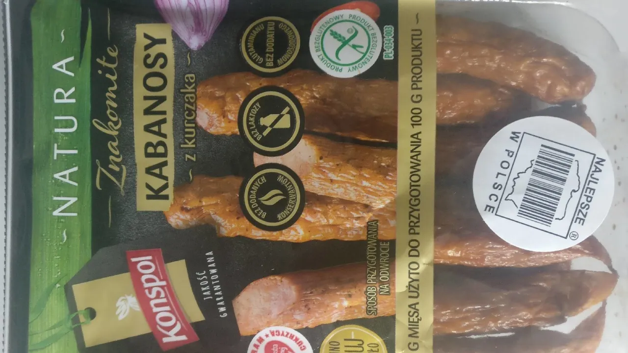 kabanosy z kurczaka konspol w sklepie