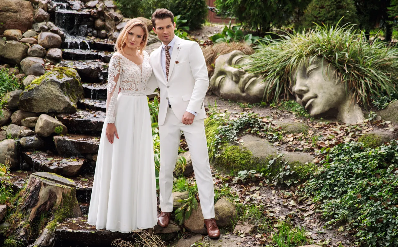 garnitur ślubny do sukni ecru inspiracje
