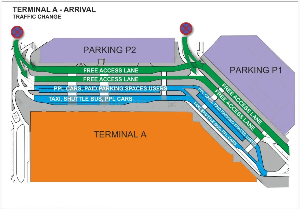 Lotnisko Chopina terminal przylot&oacute;w transport