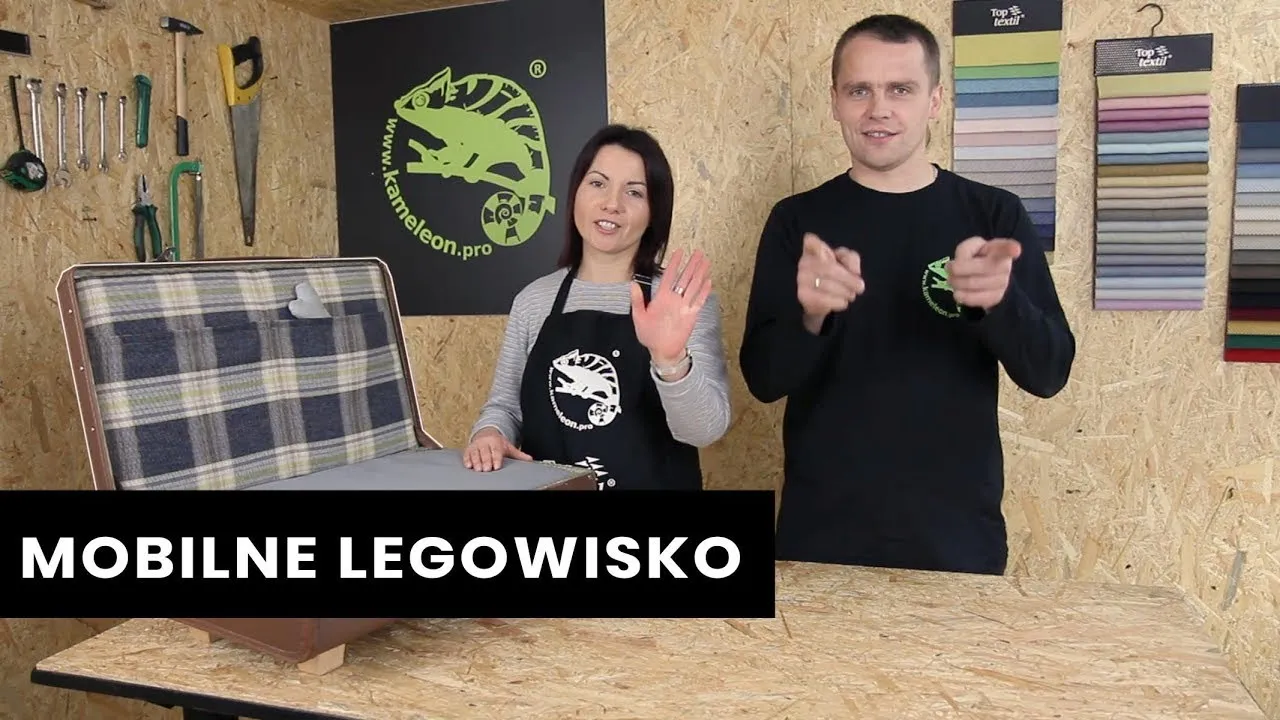 legowisko dla psa ze starej walizki