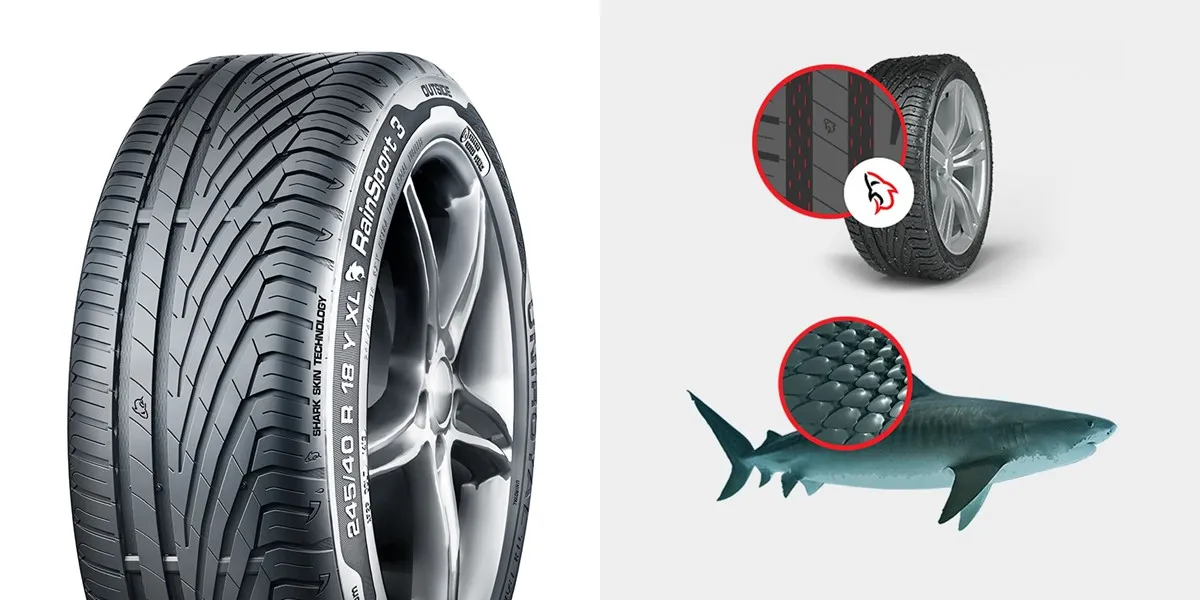 Uniroyal Shark Skin Technology bieżnik opony deszczowej