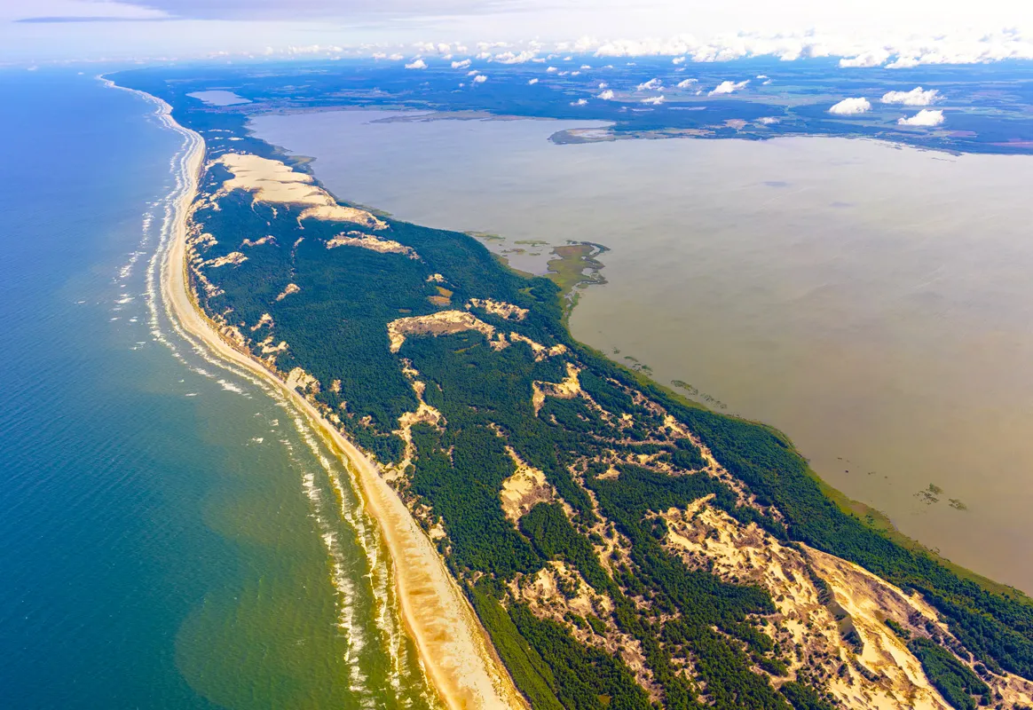 Słowiński Park Narodowy widok z lotu ptaka