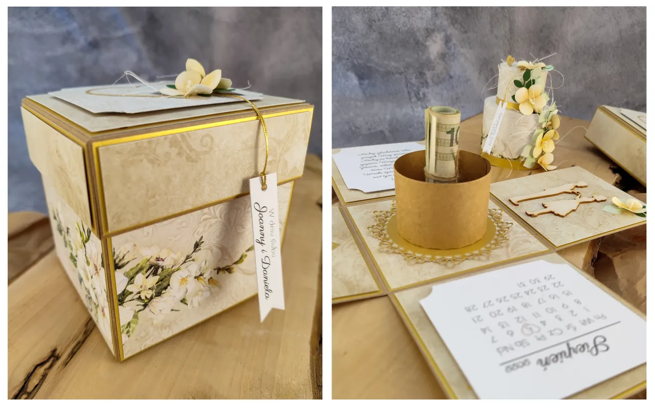 przykłady różnych stylów zdobienia pudełek