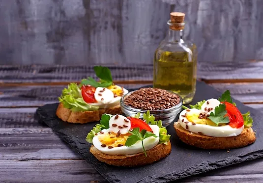 Potrawy z olejem lnianym