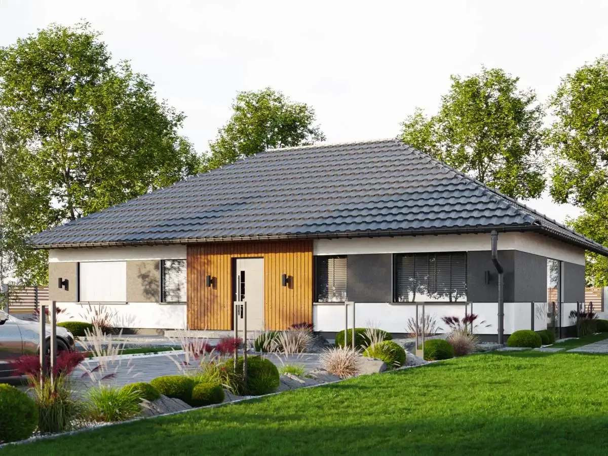 dom 100m2 projekt wizualizacja