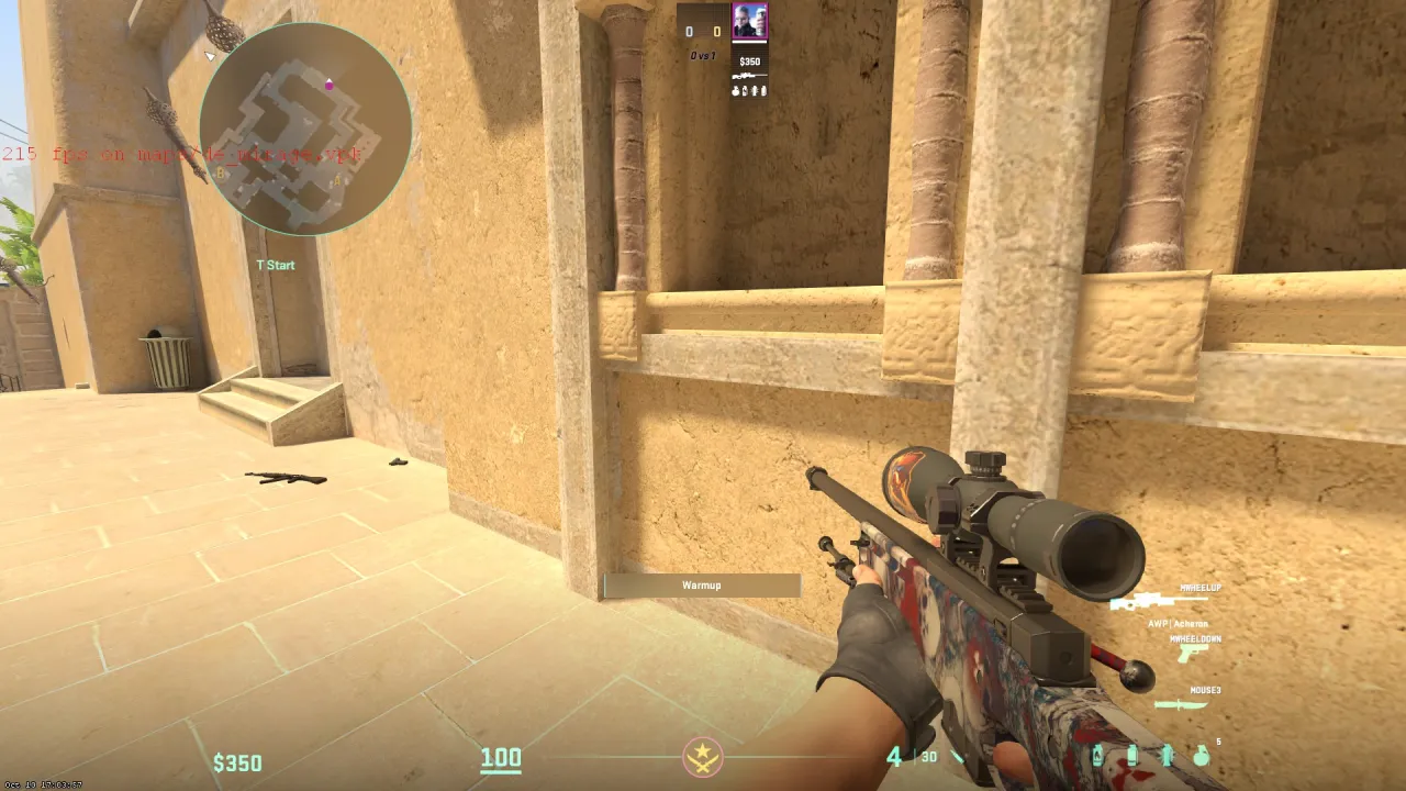 CS2 AWP celownik bez drgania