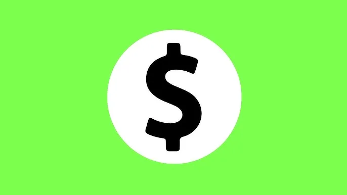 ikona dolara na tle logo YouTube