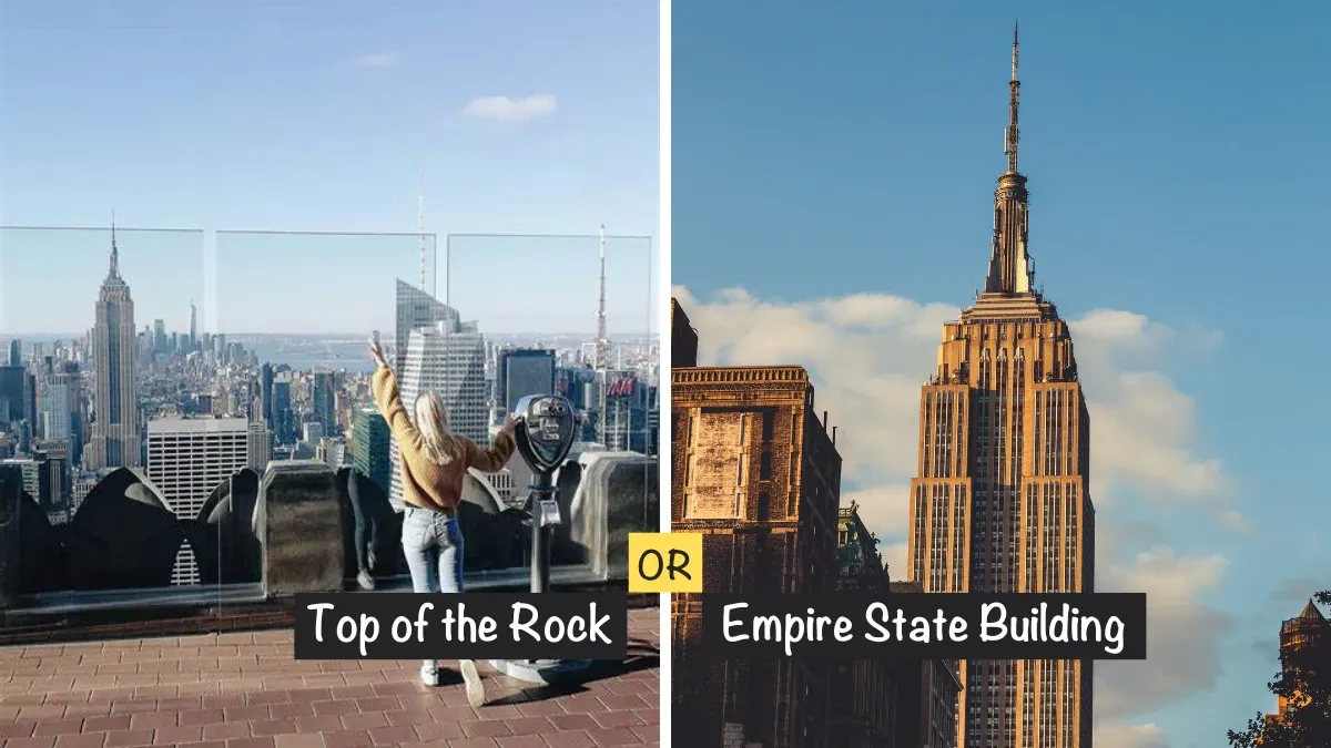 Empire State Building vs Top of the Rock widok