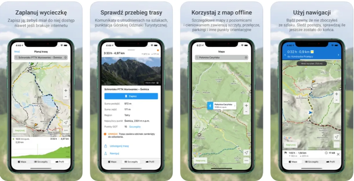 Mapa turystyczna Bieszczady aplikacja