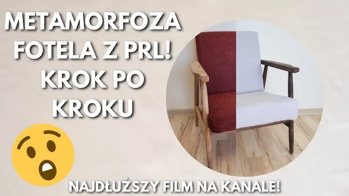 metamorfoza fotela przed i po pokrowcu
