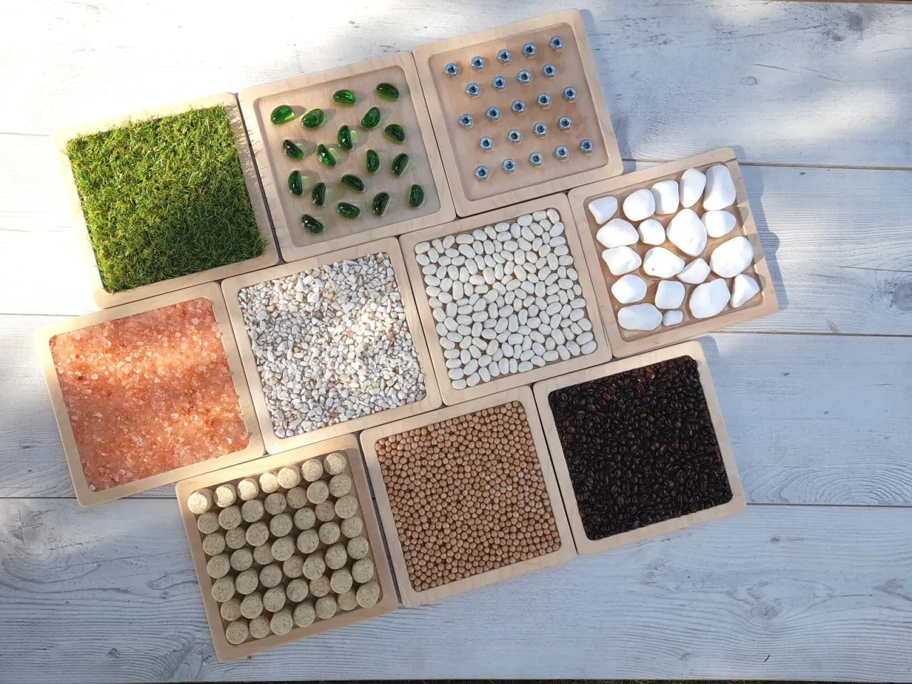 DIY ścieżka sensoryczna materiały