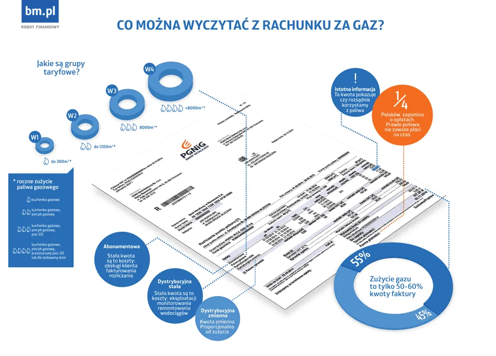 struktura rachunku za gaz infografika