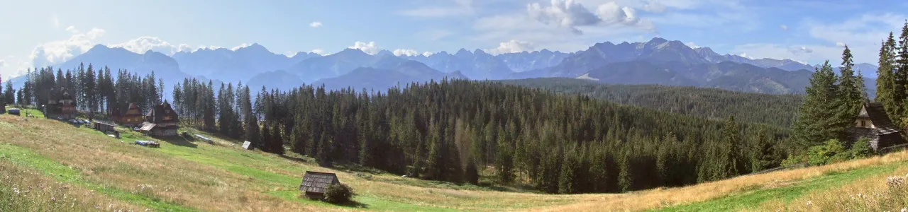 Panorama Tatr z Głod&oacute;wki Bukowina Tatrzańska
