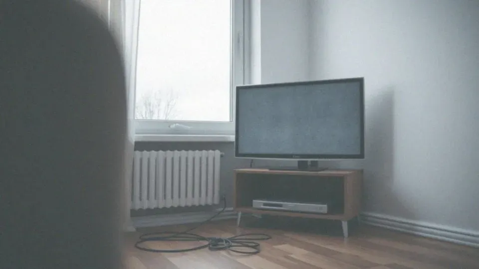 Ekran telewizora z komunikatem brak sygnału