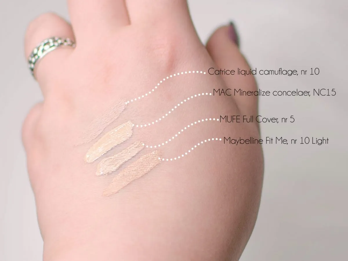 Maybelline Eraser vs Fit Me korektory porównanie