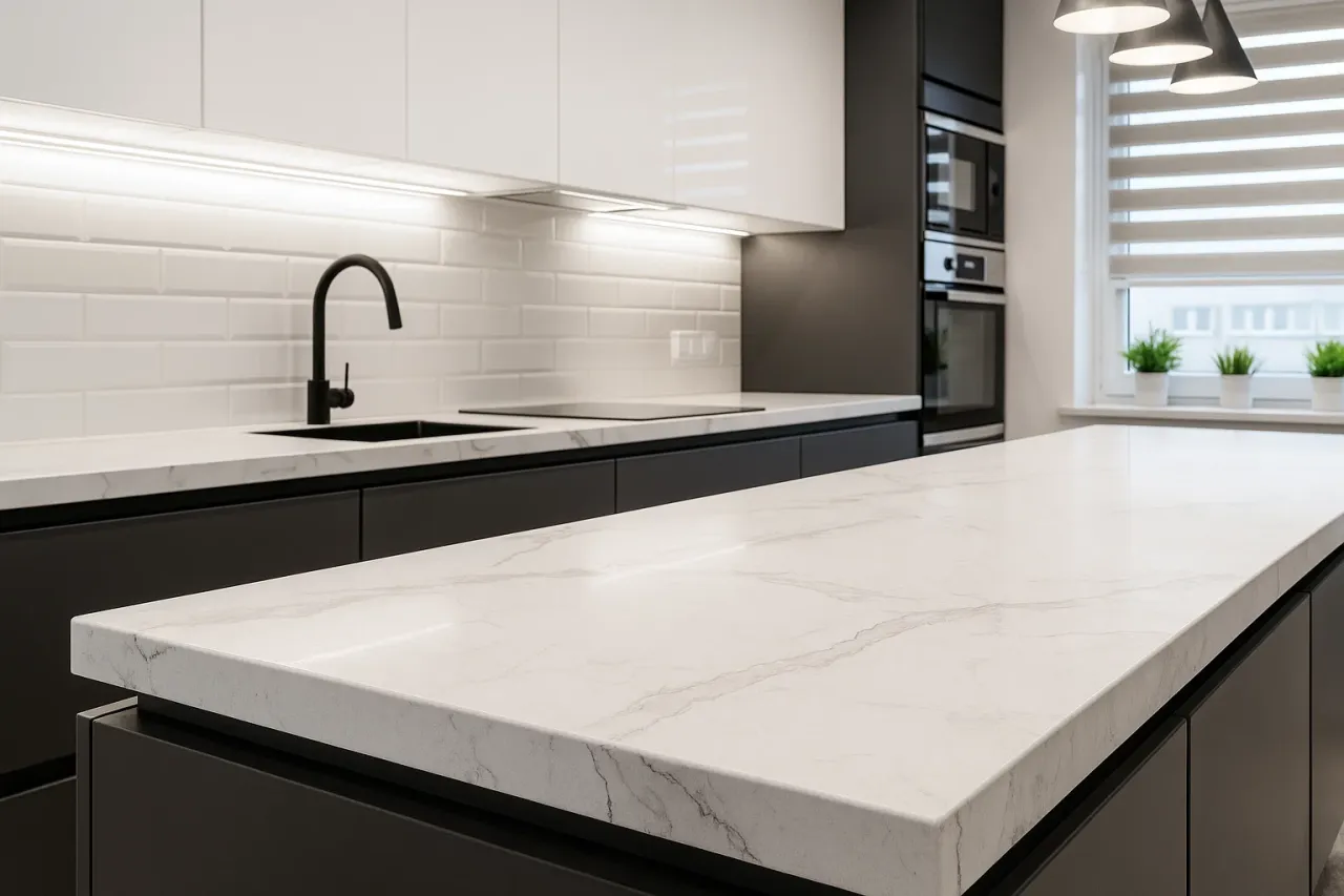 różne wzory konglomeratu kwarcowego