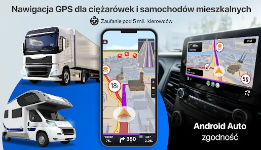 ustawienia nawigacji dla ciężarówek android