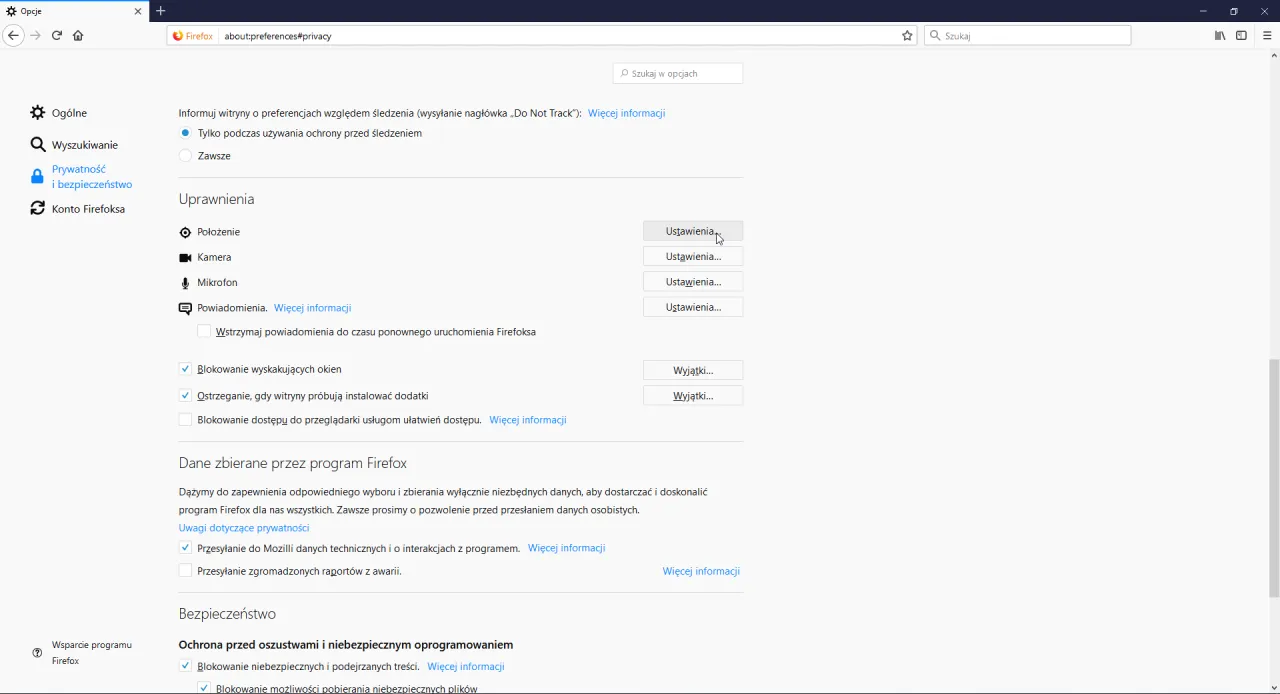 Firefox lokalizacja dlaczego warto udostępniać