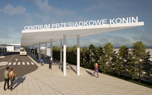 Dworzec PKP Konin i przystanek autobusowy
