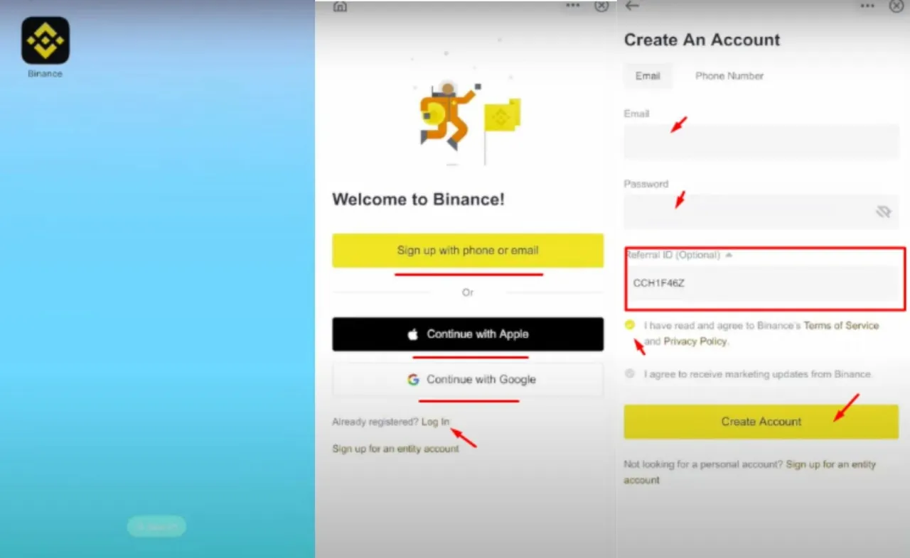 Binance rejestracja konta krok po kroku