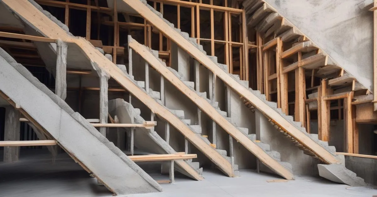 Błędy w zbrojeniu schod&oacute;w żelbetowych przykłady