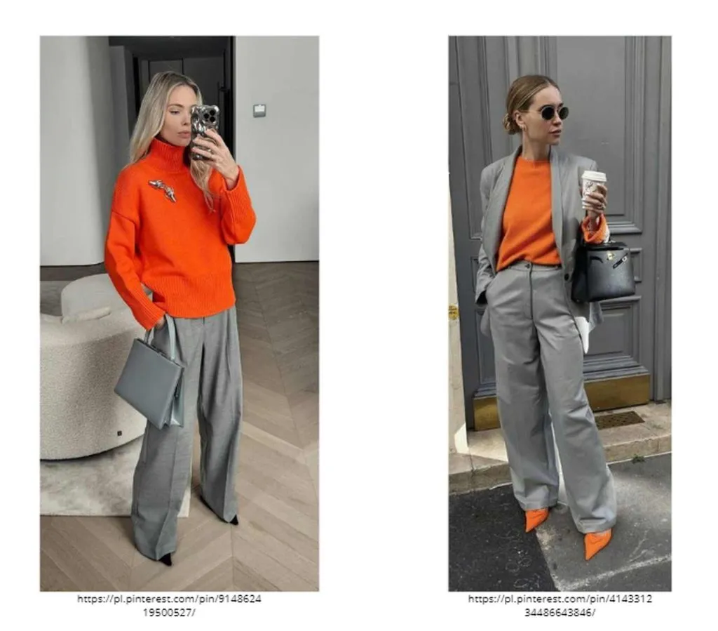 paleta kolorów do szarego swetra