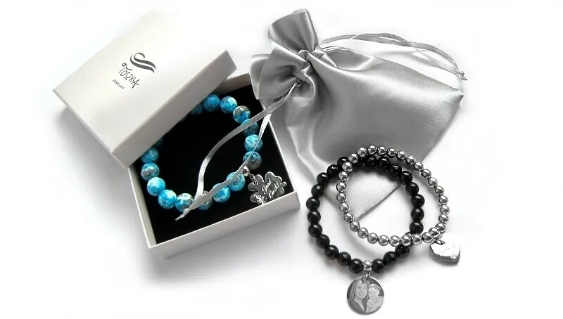 eleganckie opakowanie bransoletki pudełko woreczek