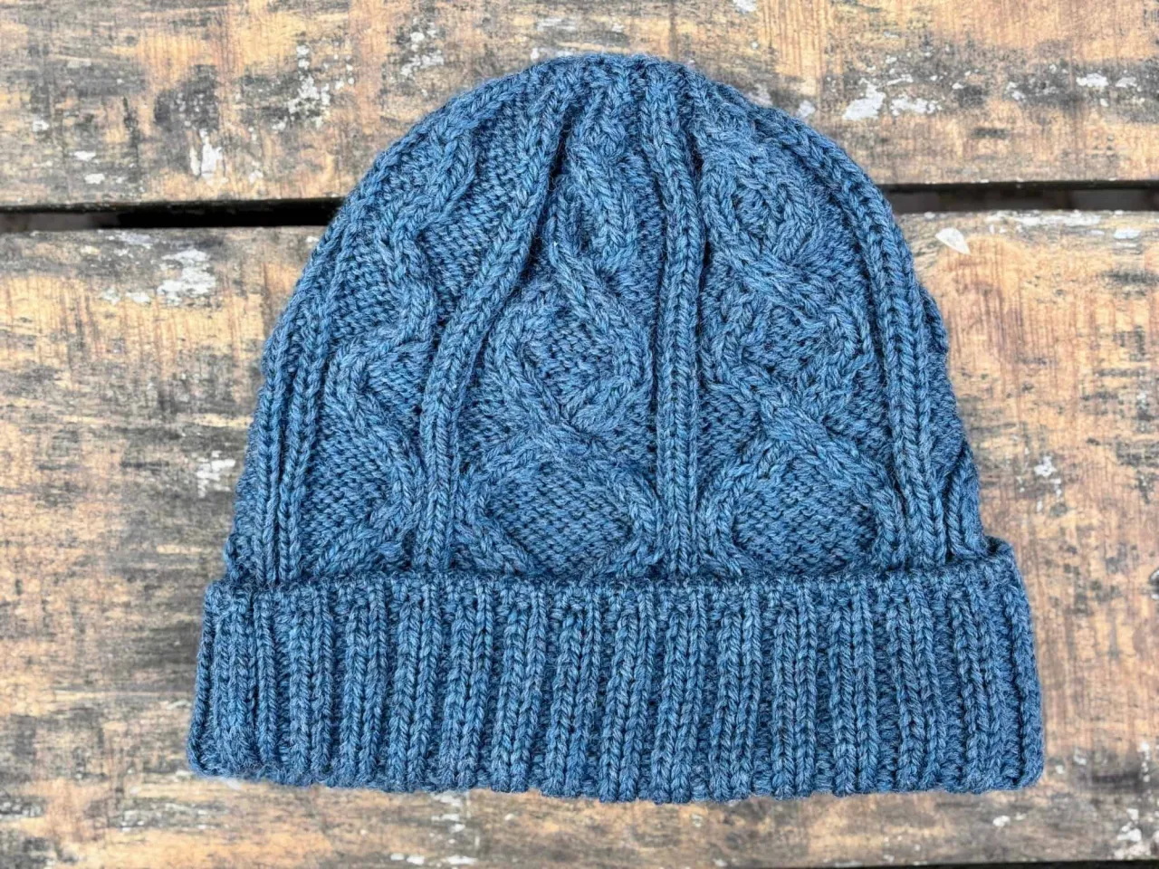 Strickmuster Herrenm&uuml;tze Beanie Zopfmuster Perlmuster