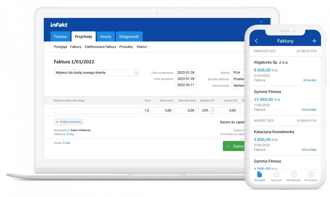 Programy do fakturowania online, interfejs użytkownika