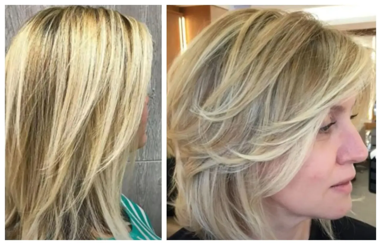 Jasny blond z refleksami to świetny wyb&oacute;r, jaki kolor włos&oacute;w dla pań po 60. Optycznie odmładza i dodaje blasku.