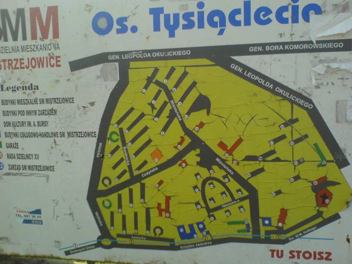 Mapa Osiedle Złotego Wieku Krak&oacute;w Mistrzejowice
