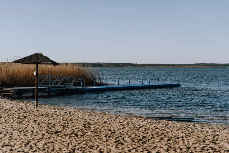 Nowe Warpno plaża miejska Jezioro Nowowarpieńskie