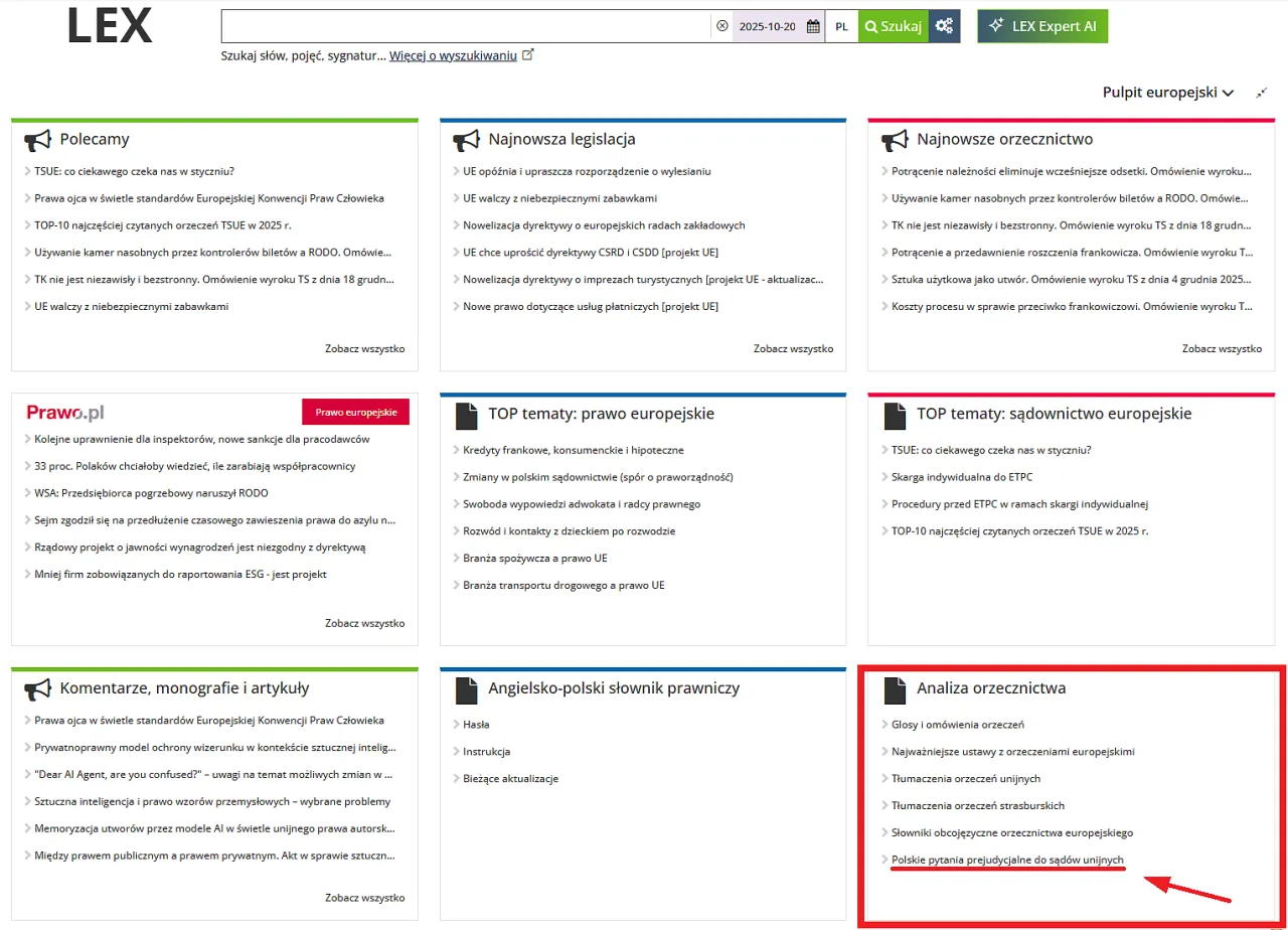 schemat procedura pytanie prejudycjalne tsue