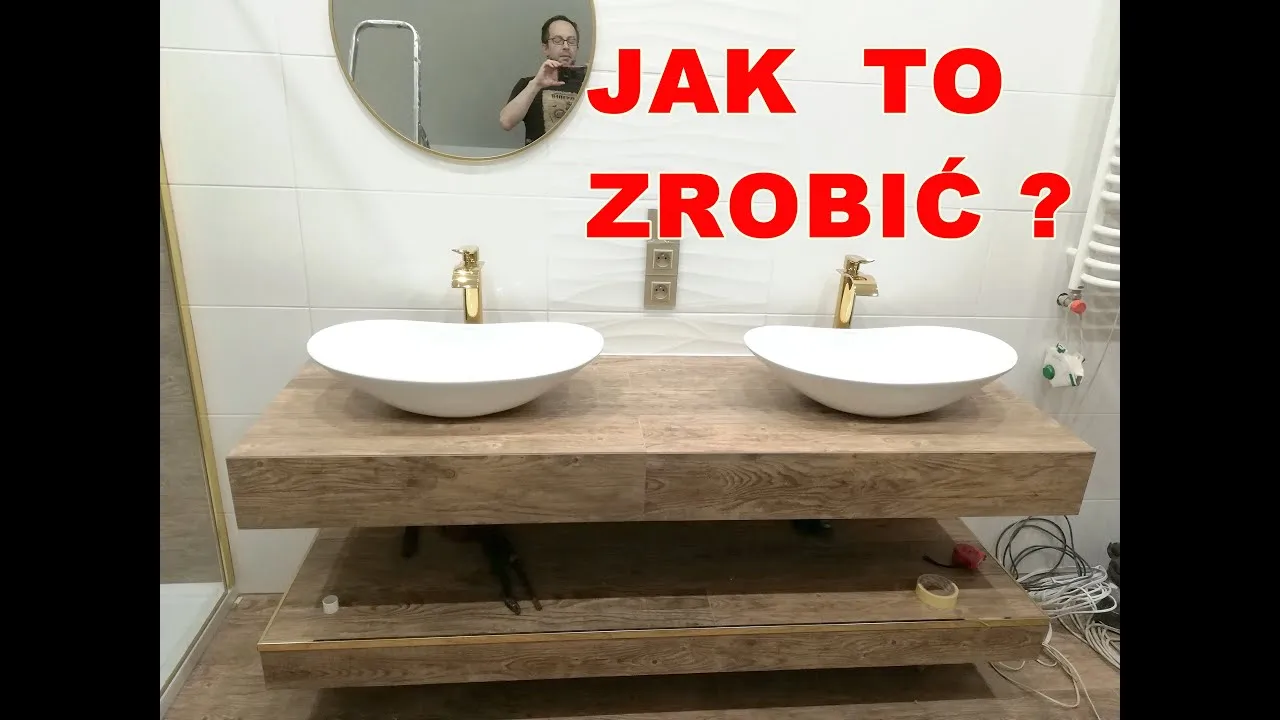 Rodzaje montażu blatu łazienkowego (na szafce, wspornikach, pływający)