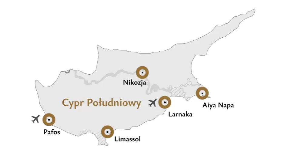 Mapa cen wynajmu mieszkań Cypr