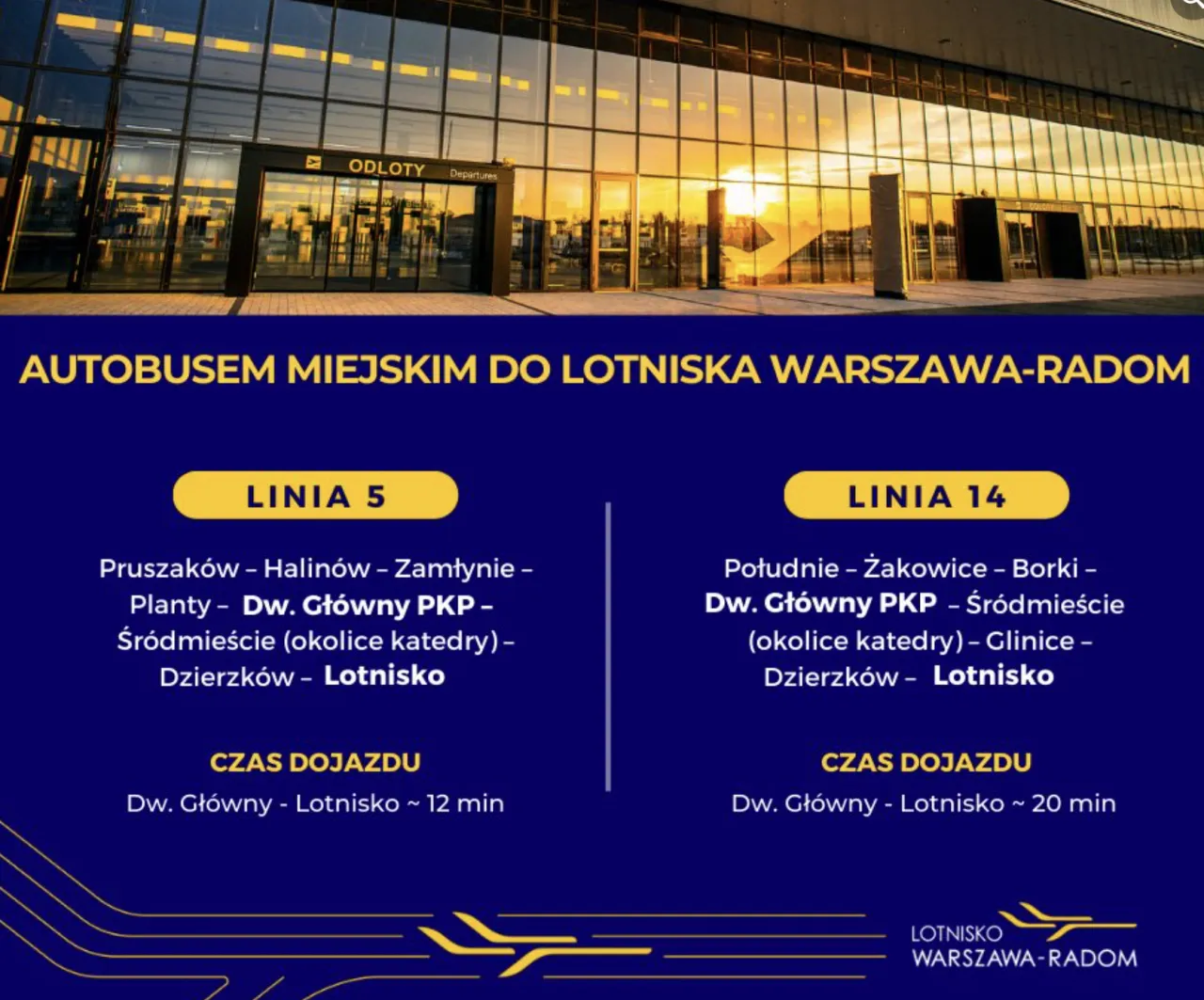 Dojazd na lotnisko Radom