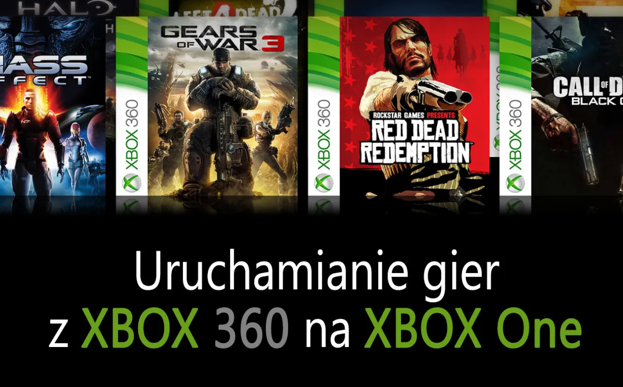 Xbox One grający w grę z Xbox 360