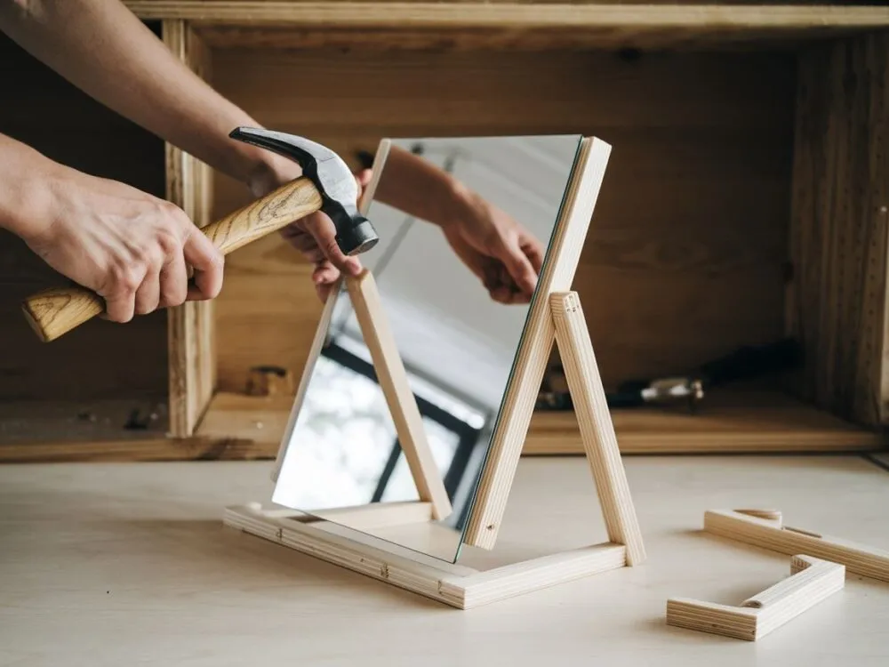 stojak na lustro drabina industrialny sklejka