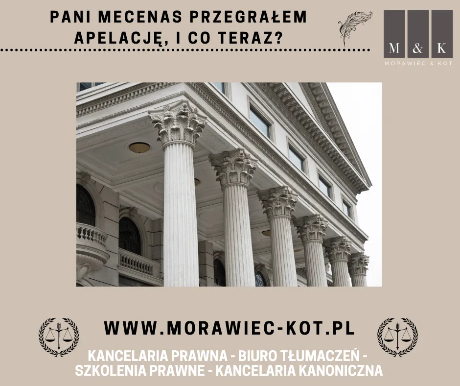Zdjęcie Co robić po przegranej apelacji? Kluczowe kroki i porady prawne