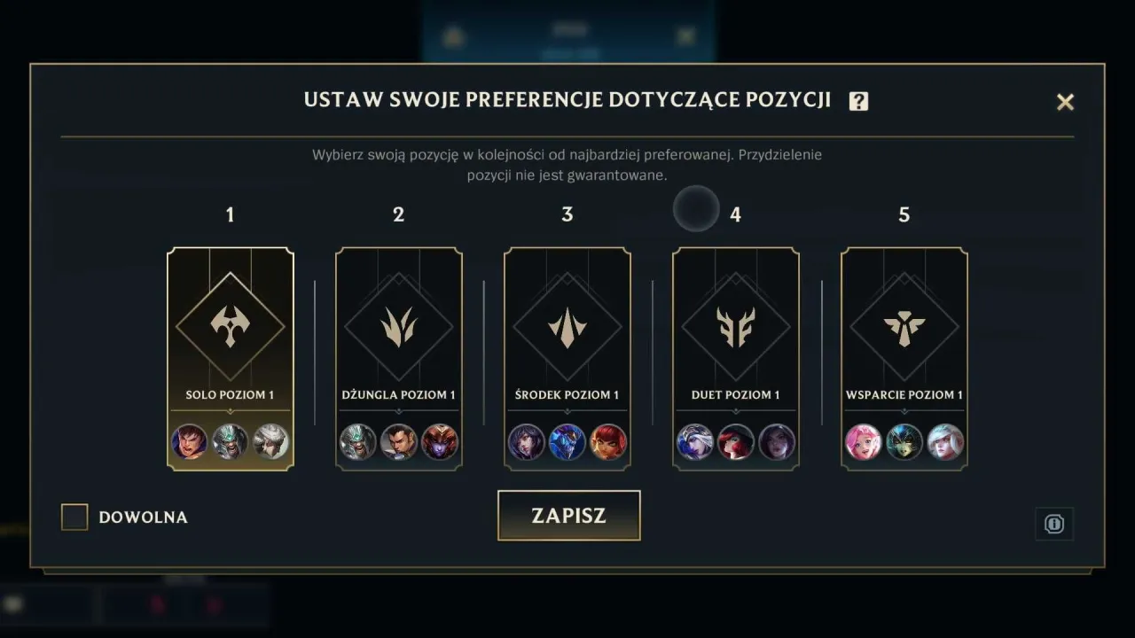 League of Legends role w drużynie