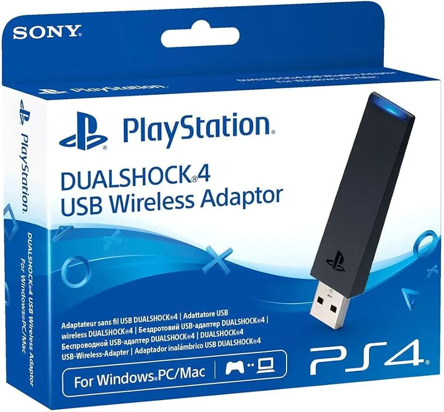 PlayStation 4 z kontrolerem DualShock 4 i adapterem USB Bluetooth