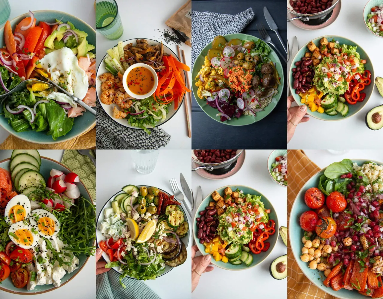 zdrowy kolorowy obiad