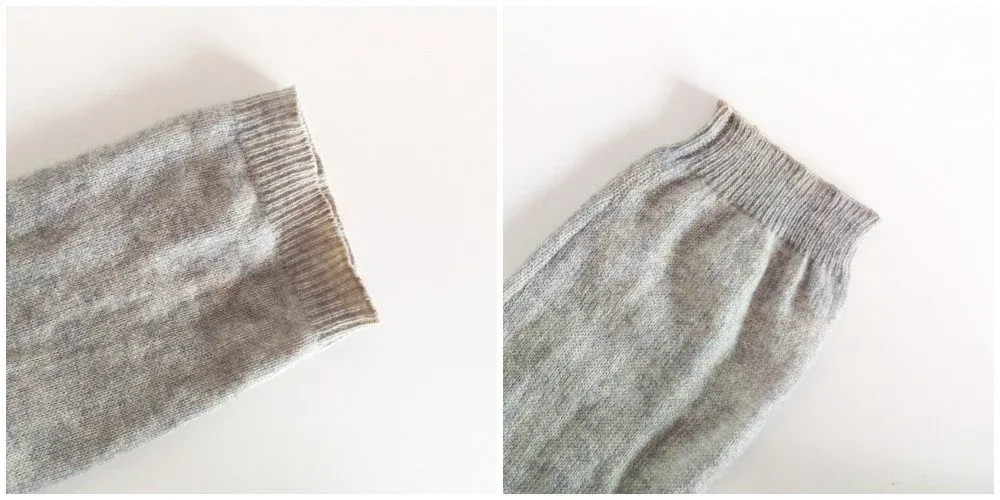 bluza rozciągnięty ściągacz przed po