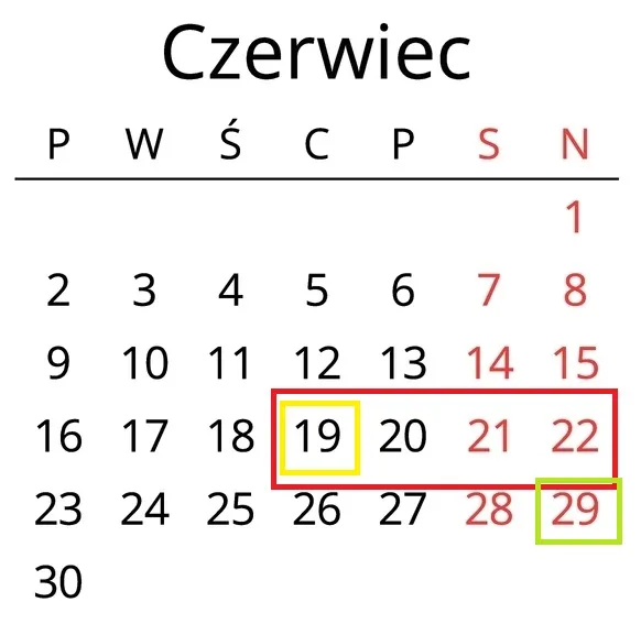 pieniądze i kalendarz z zaznaczonym weekendem