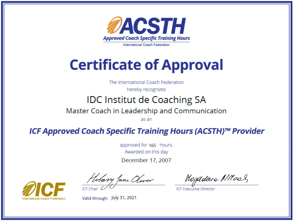 certyfikaty coaching ICF EMCC