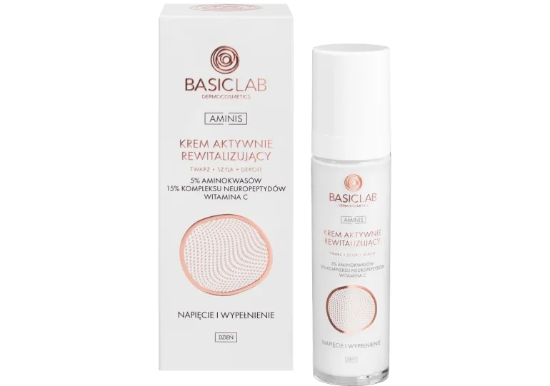 BasicLab krem aktywnie rewitalizujący składniki aktywne infografika
