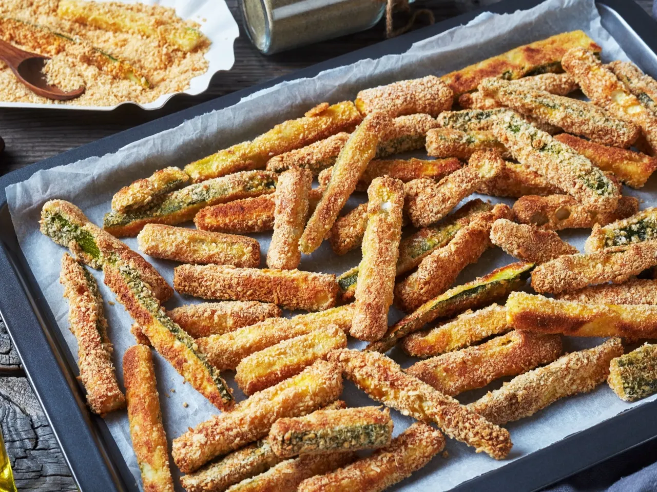 idealnie chrupiące frytki z cukinii