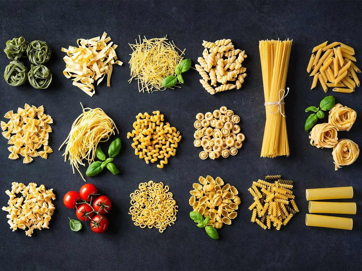 różne rodzaje makaronu do obiadu
